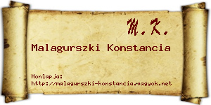 Malagurszki Konstancia névjegykártya